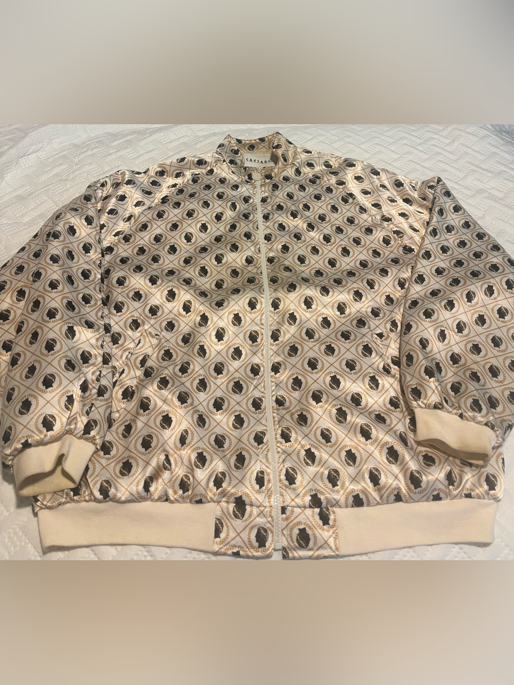 Vintage Caesars Casino Satin Bomber Jacket Size XL